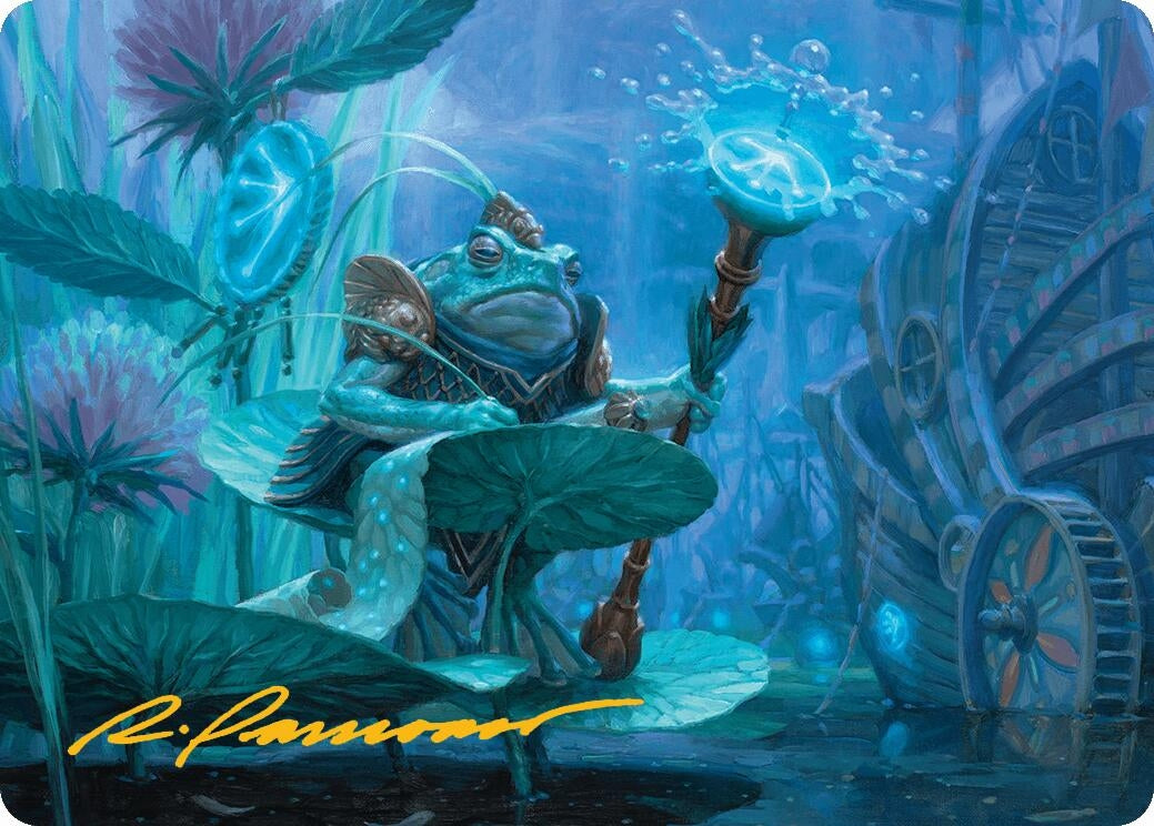 Image for Dour Port-Mage Art Card (Gold-Stamped Signature) (5) (ASBLB) - Magic: The Gathering