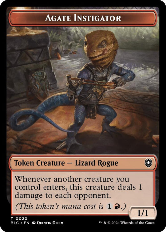 Image for Agate Instigator // Rabbit Double-Sided Token (20 // 3) (BLC) - Magic: The Gathering