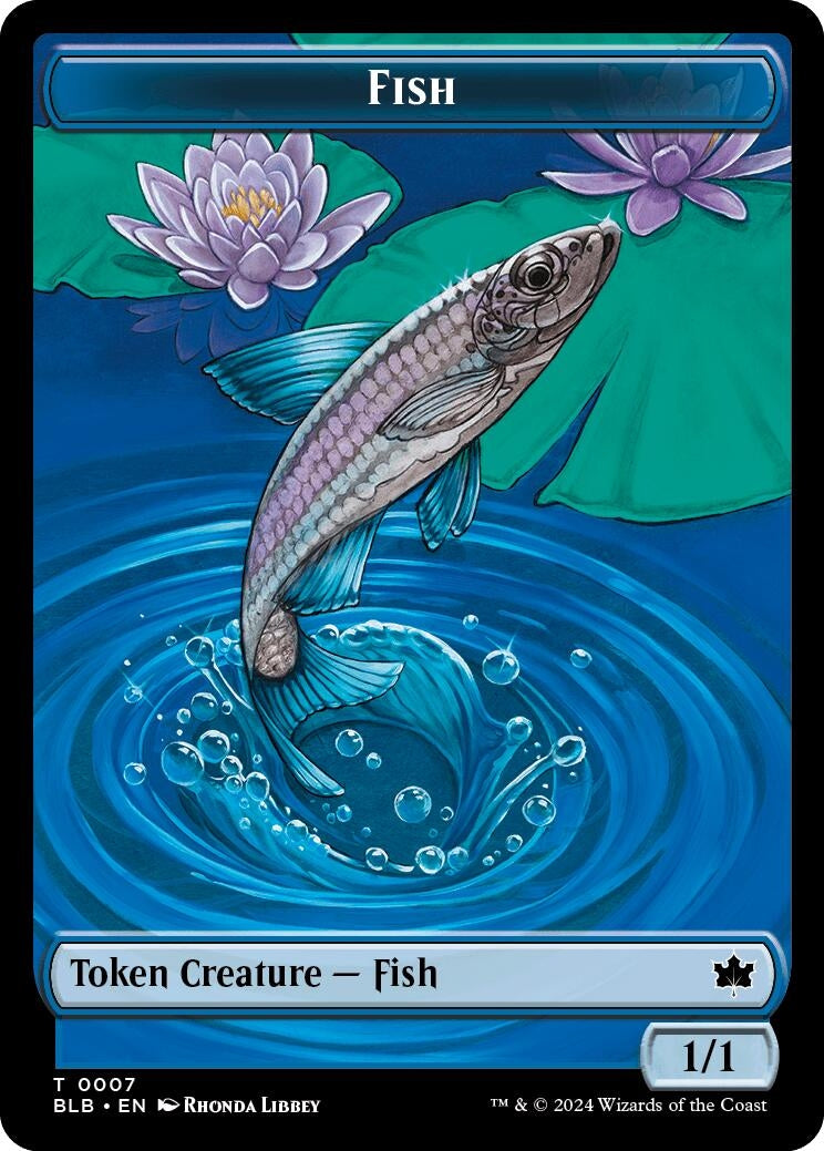 Image for Fish // Iridescent Vinelasher Double-Sided Token (7 // 12) - Magic: The Gathering