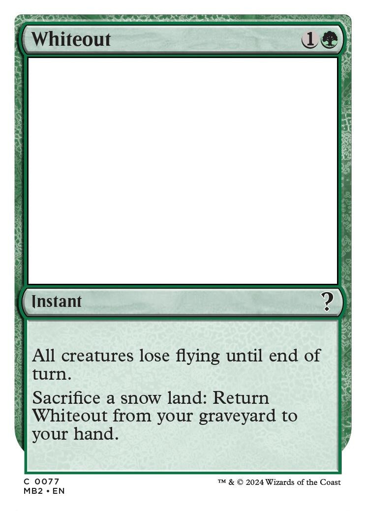 Image for Whiteout (White Border) (77) - Magic: The Gathering