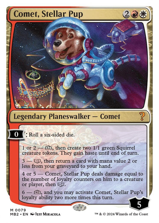 Image for Comet, Stellar Pup (White Border) (79) (MB2) - Magic: The Gathering