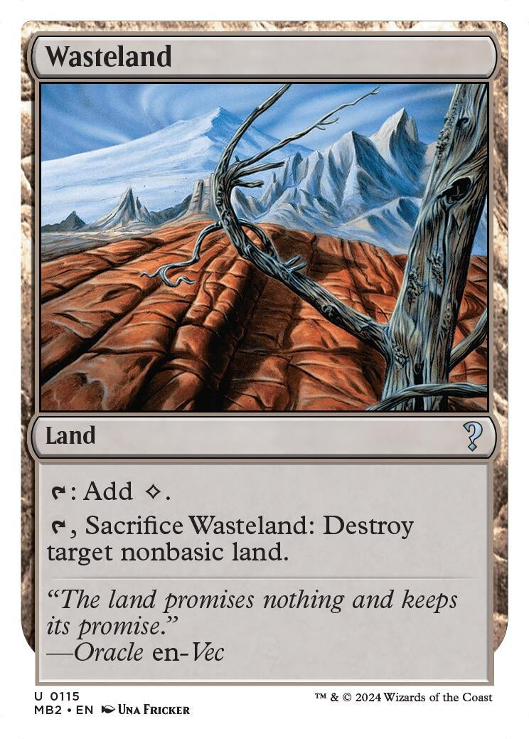 Image for Wasteland (White Border) (115) - Magic: The Gathering