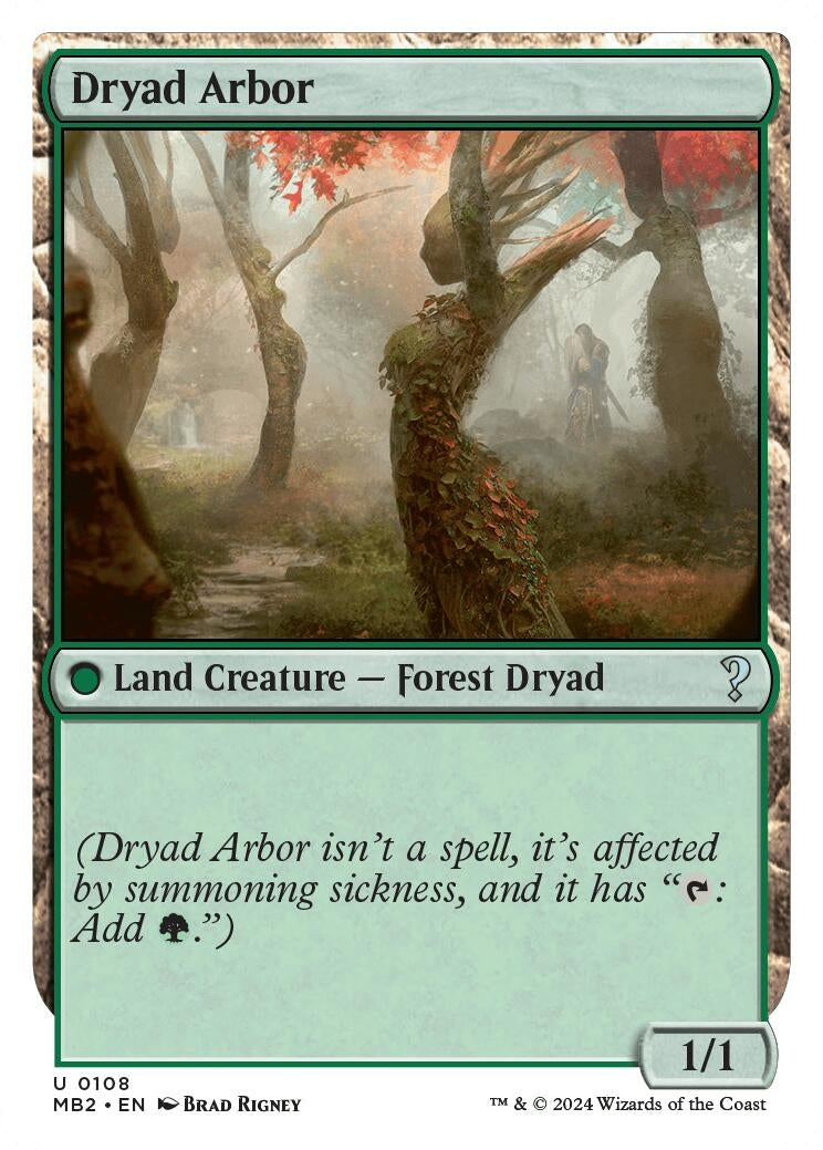 Image for Dryad Arbor (White Border) (108) - Magic: The Gathering