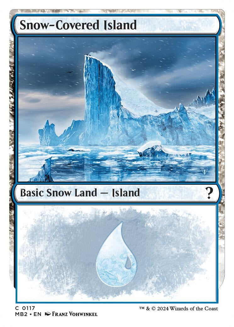 Image for Snow-Covered Island (White Border) (117) - Magic: The Gathering