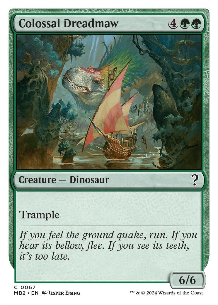 Image for Colossal Dreadmaw (White Border) (67) - Magic: The Gathering