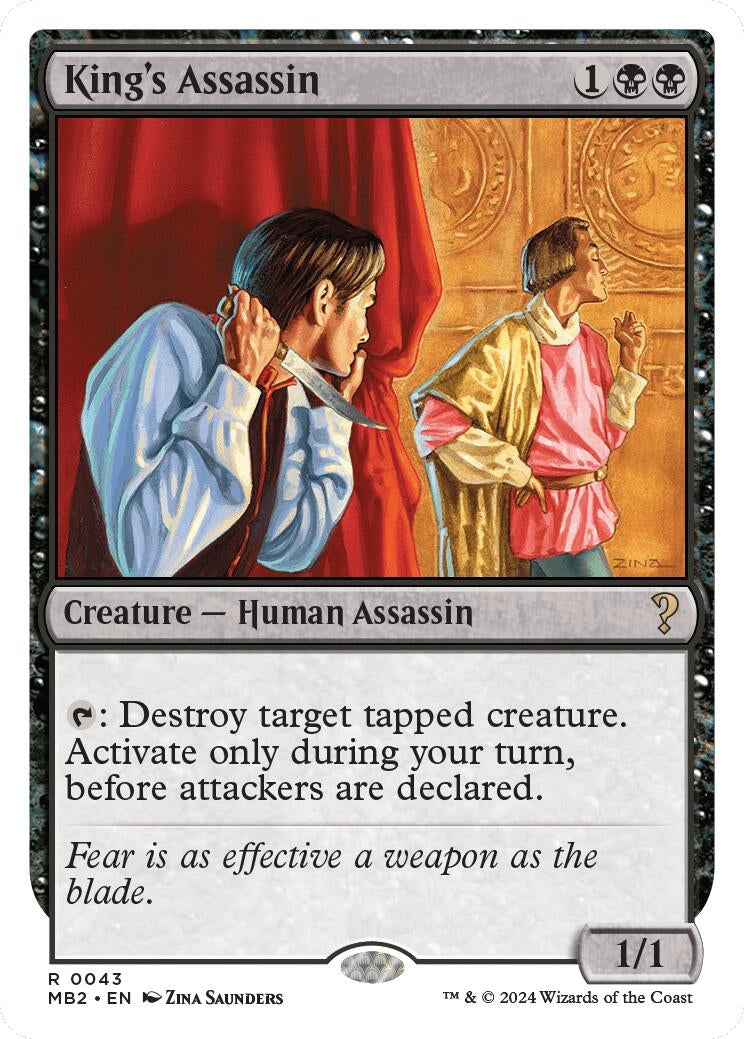 Image for King's Assassin (White Border) (43) - Magic: The Gathering