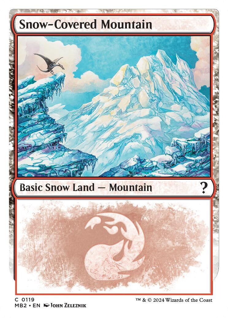 Image for Snow-Covered Mountain (White Border) (119) - Magic: The Gathering