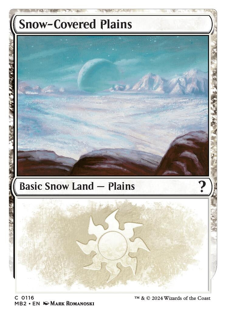 Image for Snow-Covered Plains (White Border) (116) - Magic: The Gathering
