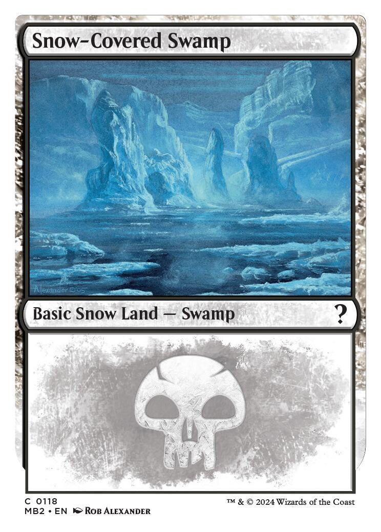 Image for Snow-Covered Swamp (White Border) (118) - Magic: The Gathering