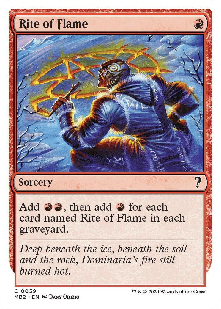 Image for Rite of Flame (White Border) (59) - Magic: The Gathering