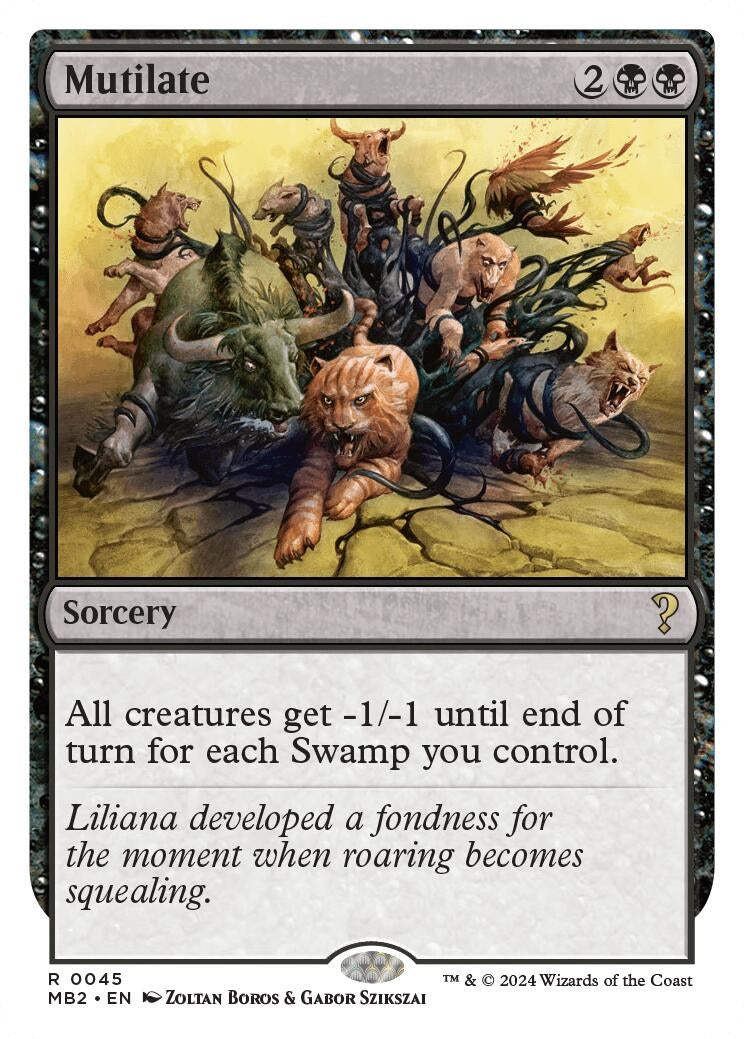 Image for Mutilate (White Border) (45) - Magic: The Gathering