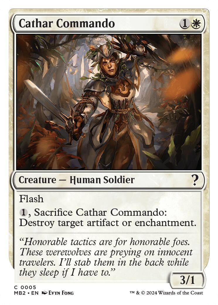 Image for Cathar Commando (White Border) (5) - Magic: The Gathering