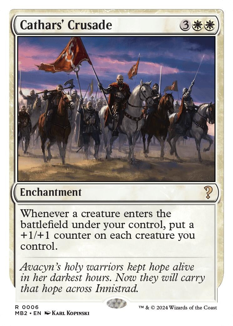 Image for Cathars' Crusade (White Border) (6) - Magic: The Gathering