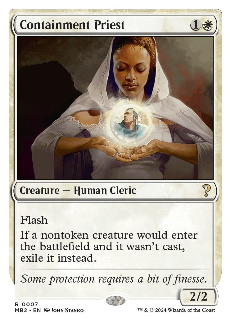 Image for Containment Priest (White Border) (7) - Magic: The Gathering