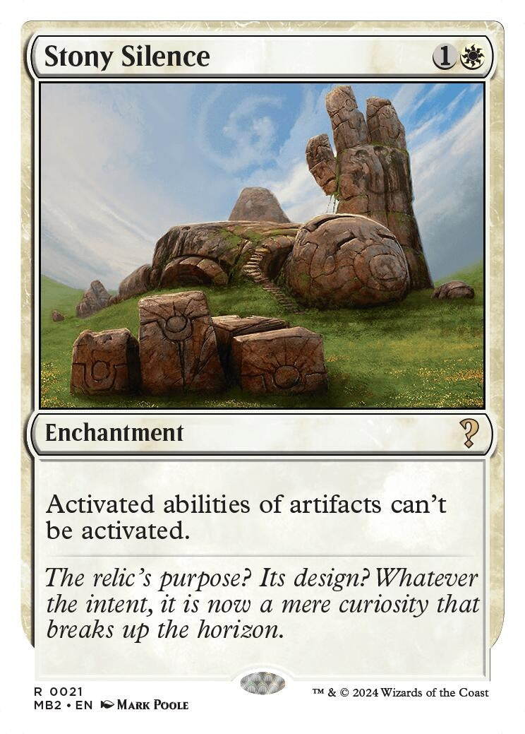 Image for Stony Silence (White Border) (21) - Magic: The Gathering