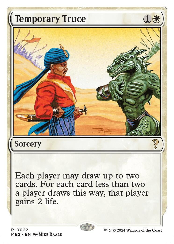 Image for Temporary Truce (White Border) (22) - Magic: The Gathering
