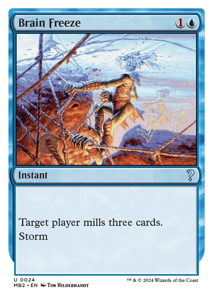 Image for Brain Freeze (White Border) (24) - Magic: The Gathering