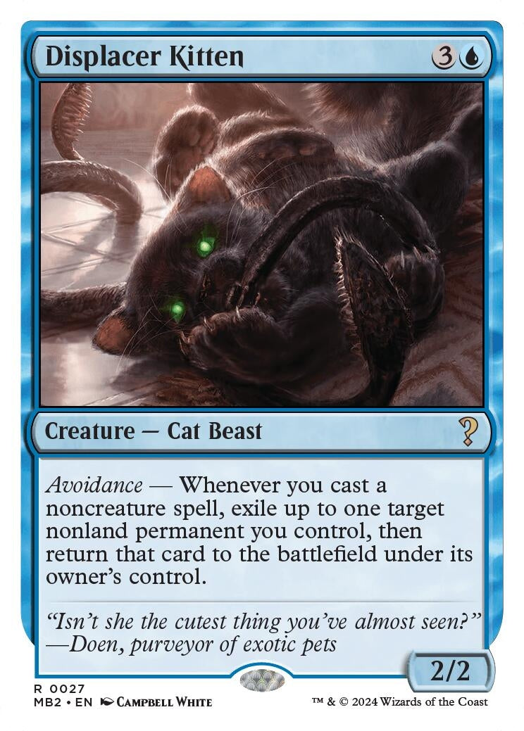 Image for Displacer Kitten (White Border) (27) - Magic: The Gathering