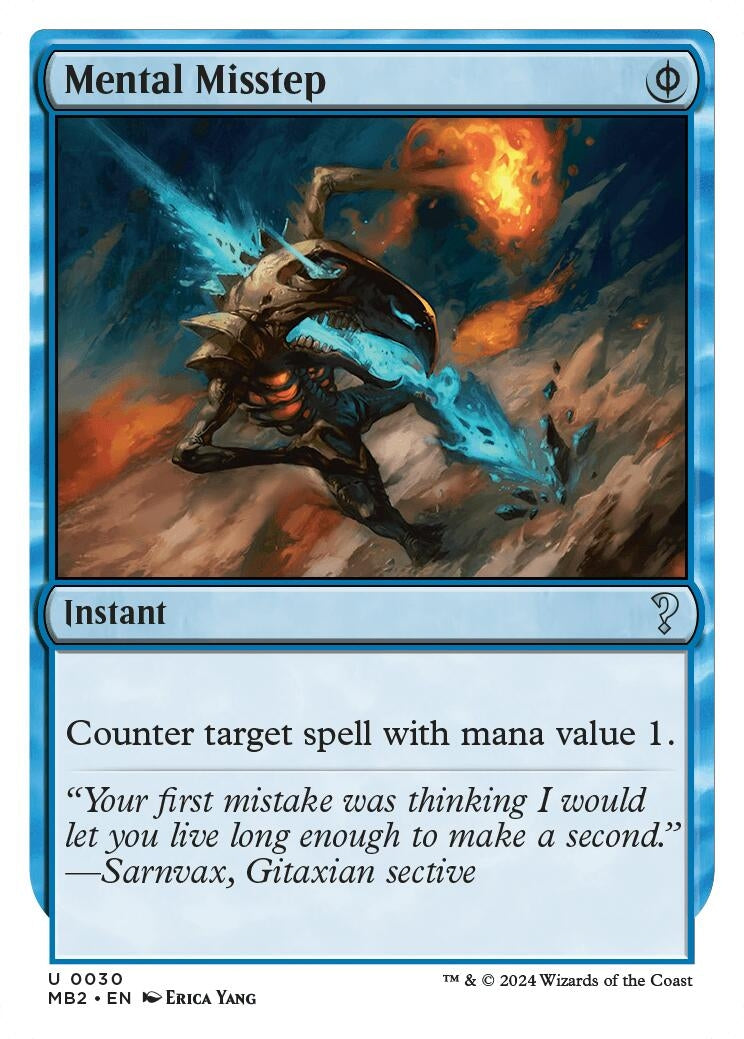 Image for Mental Misstep (White Border) (30) - Magic: The Gathering