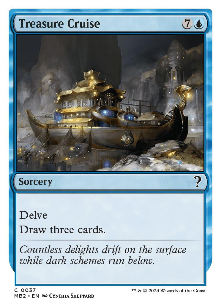 Image for Treasure Cruise (White Border) (37) - Magic: The Gathering