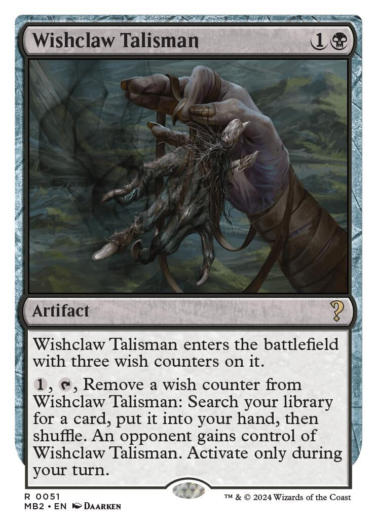 Image for Wishclaw Talisman (White Border) (51) - Magic: The Gathering