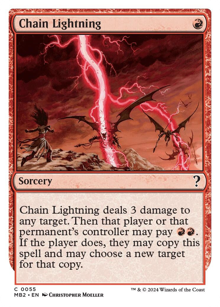 Image for Chain Lightning (White Border) (55) - Magic: The Gathering