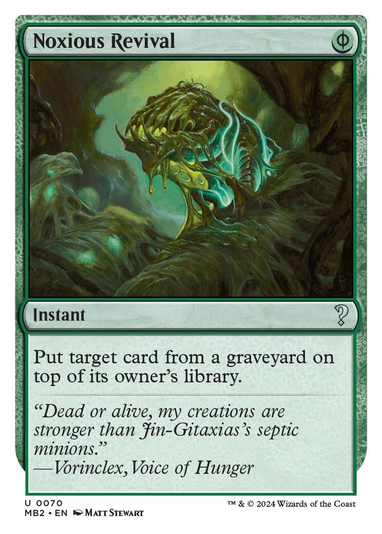 Image for Noxious Revival (White Border) (70) - Magic: The Gathering