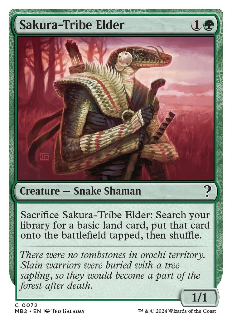 Image for Sakura-Tribe Elder (White Border) (72) - Magic: The Gathering