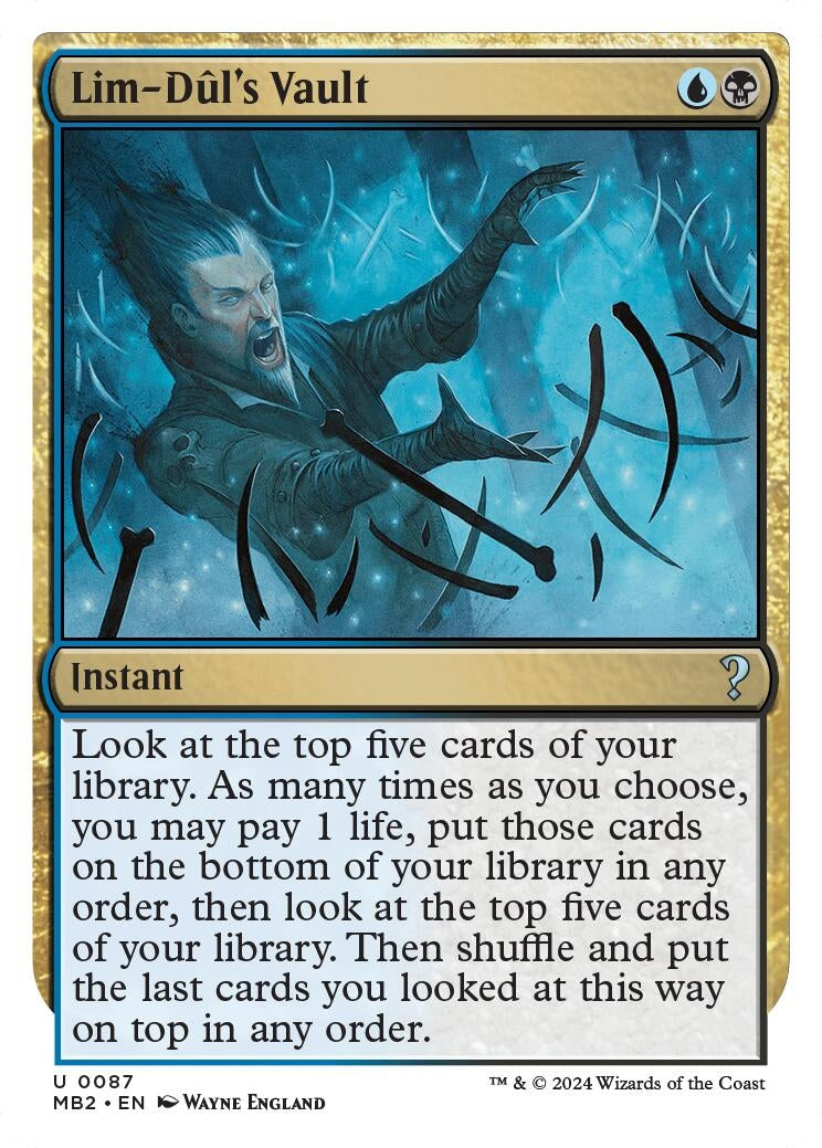 Image for Lim-Dul's Vault (White Border) (87) - Magic: The Gathering