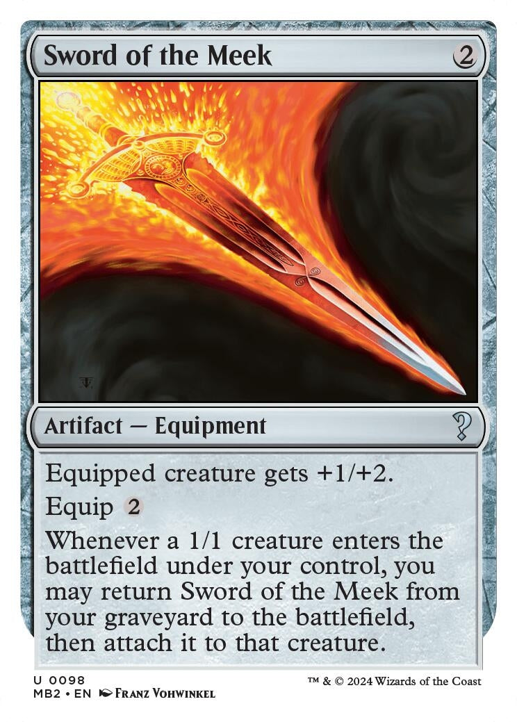 Image for Sword of the Meek (White Border) (98) - Magic: The Gathering