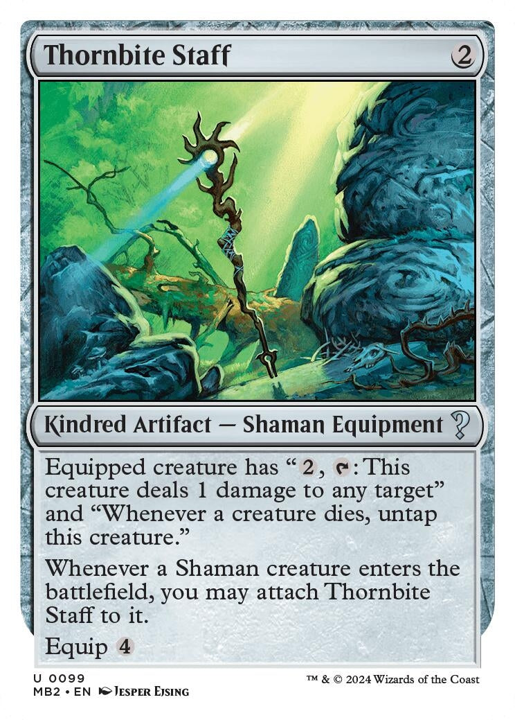 Image for Thornbite Staff (White Border) (99) - Magic: The Gathering