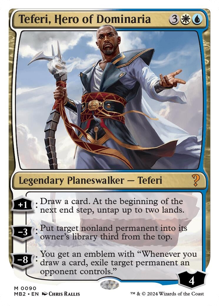 Image for Teferi, Hero of Dominaria (White Border) (90) - Magic: The Gathering