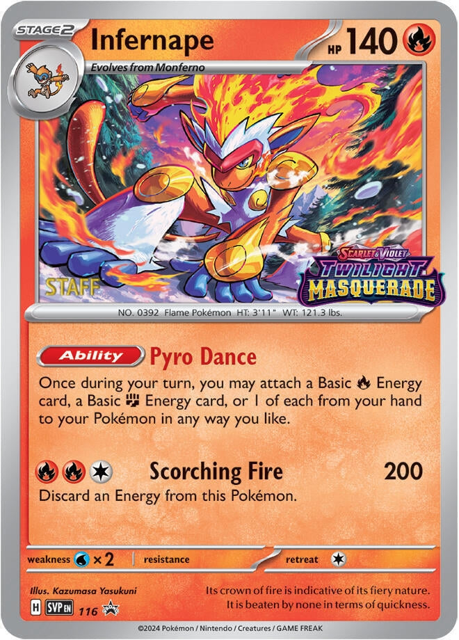Image for Infernape - 116 (Prerelease) [Staff] (116) (SVP) - Pokemon