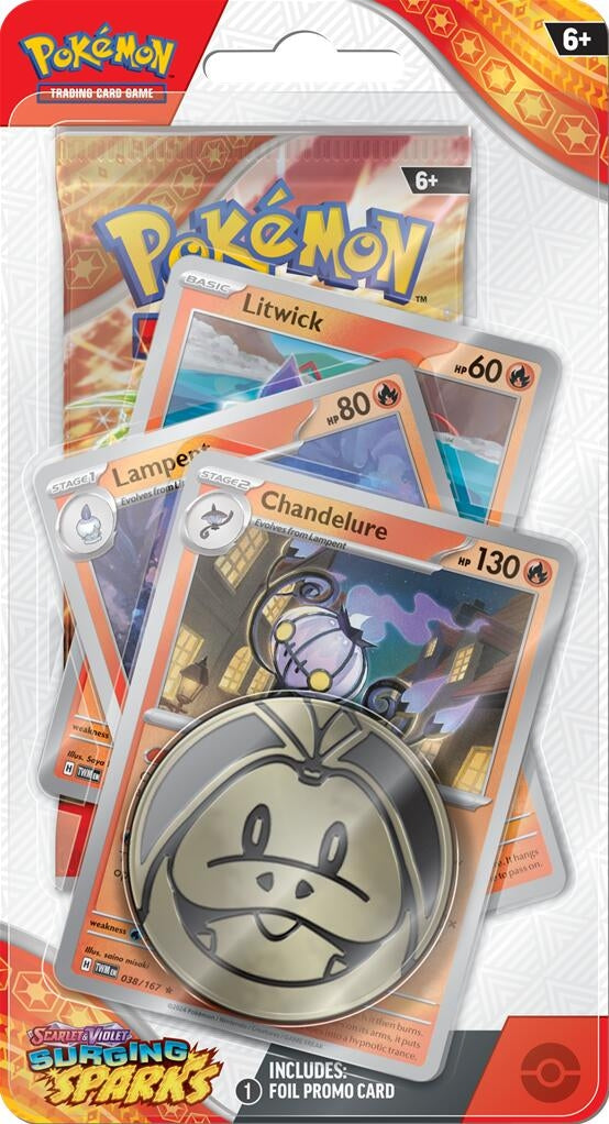 Image for Surging Sparks Premium Checklane Blister [Chandelure] - Pokemon