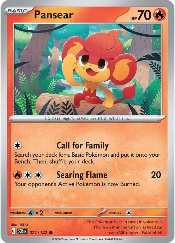Image for Pansear (021/142) (SCR) - Pokemon