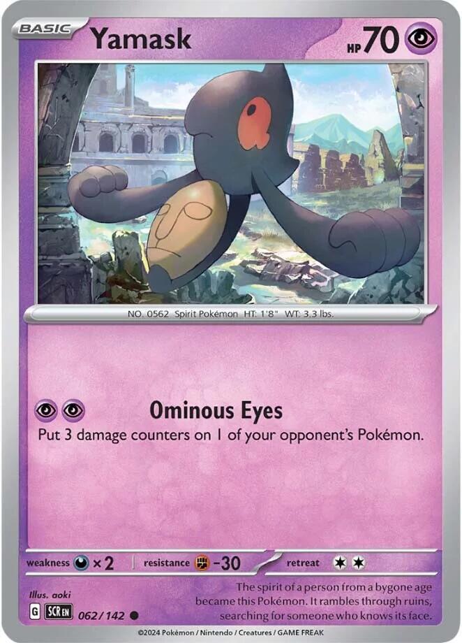 Image for Yamask (062/142) (SCR) - Pokemon