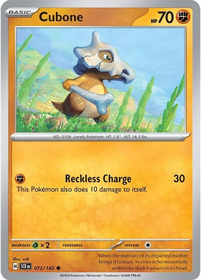 Image for Cubone (072/142) (SCR) - Pokemon
