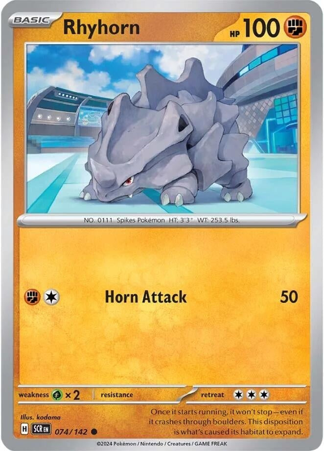 Image for Rhyhorn (074/142) (SCR) - Pokemon