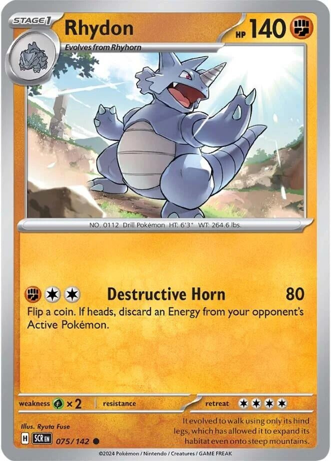 Image for Rhydon (075/142) (SCR) - Pokemon