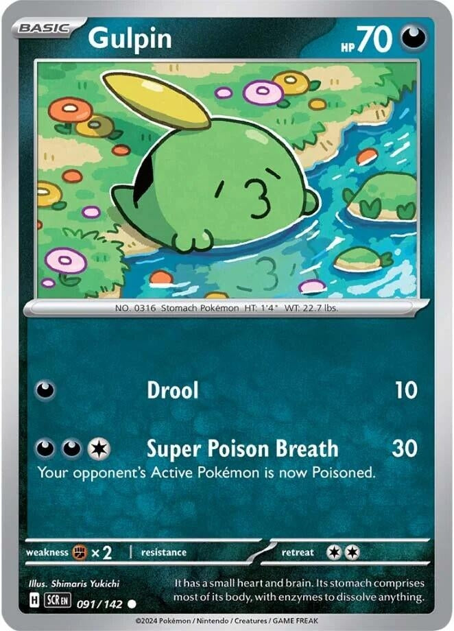 Image for Gulpin (091/142) (SCR) - Pokemon