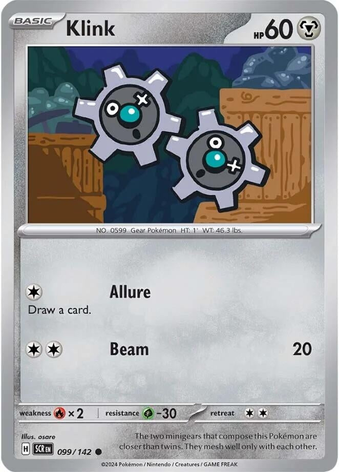 Image for Klink (099/142) (SCR) - Pokemon