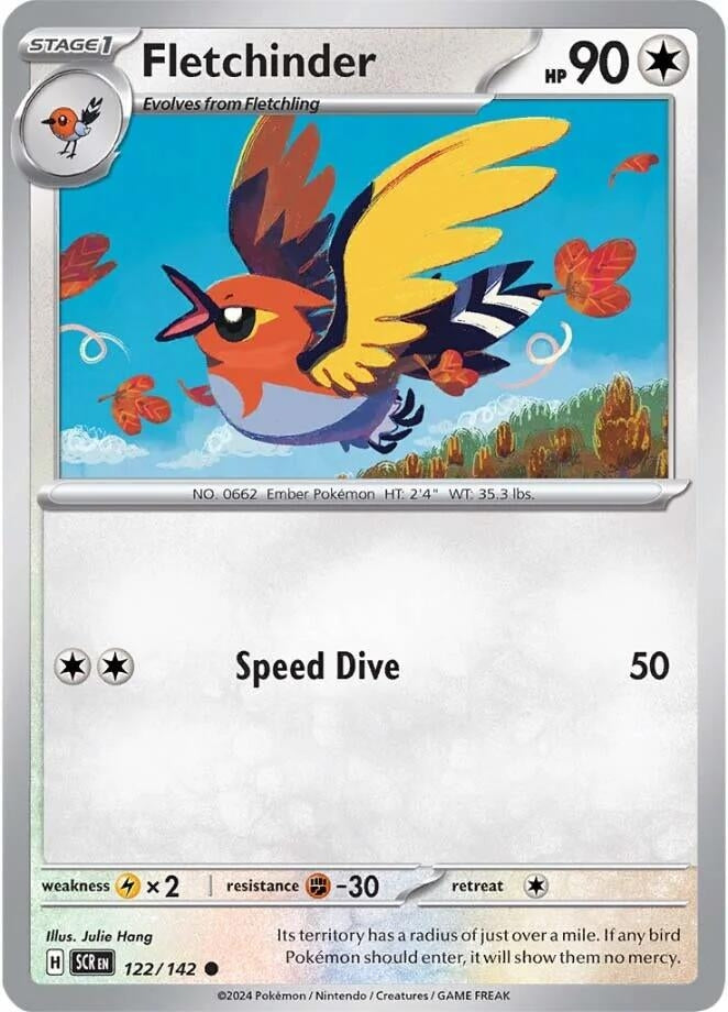 Image for Fletchinder (122/142) (SCR) - Pokemon