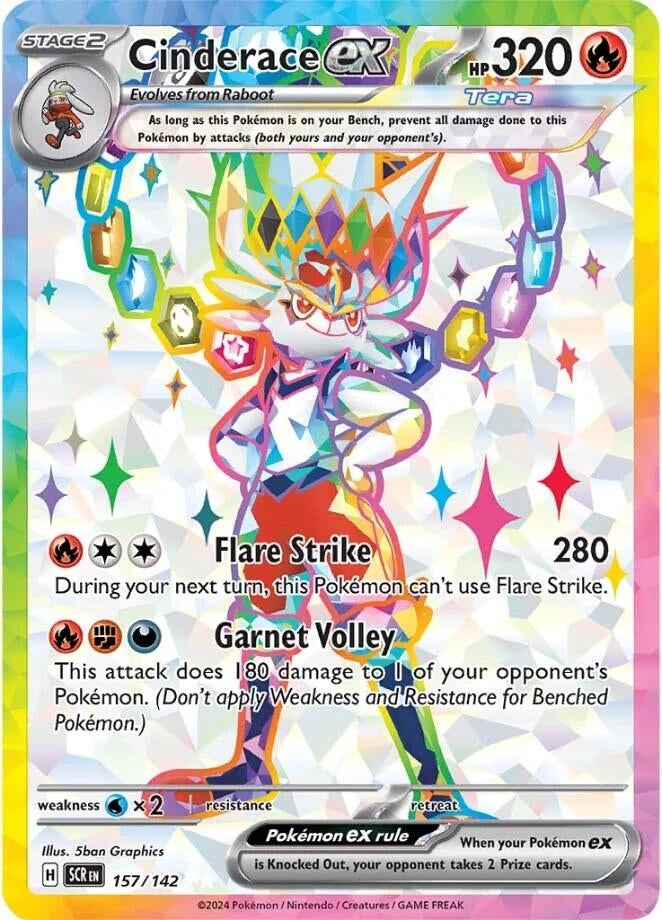 Image for Cinderace ex (157/142) (SCR) - Pokemon