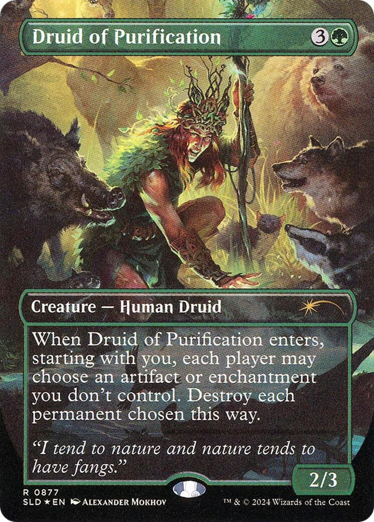 Image for Druid of Purification (Rainbow Foil) (877) - Magic: The Gathering
