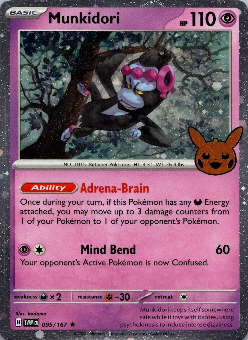 Image for Munkidori (Cosmos Holo) (095/167) (TTBB24) - Pokemon