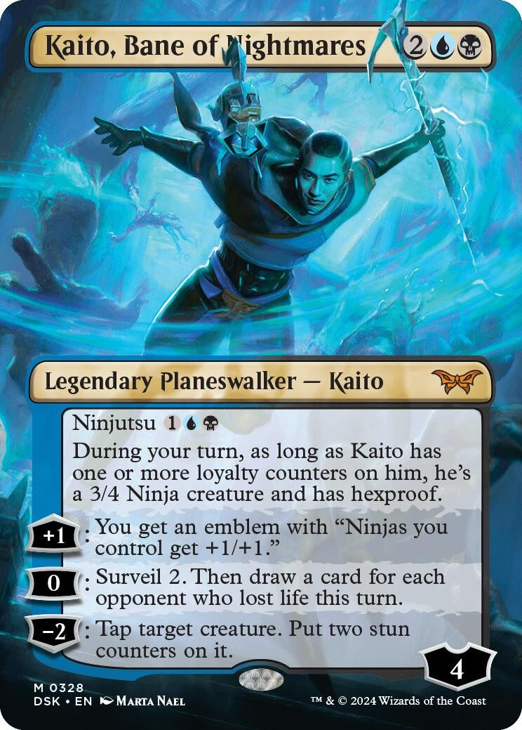 Image for Kaito, Bane of Nightmares (Borderless) (328) - Magic: The Gathering