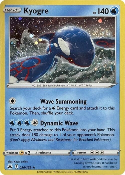 Image for Kyogre - 036/159 (Pixel Holo) (036/159) (MCAP) - Pokemon