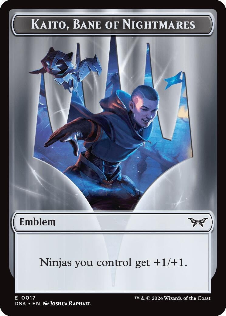 Image for Emblem - Kaito, Bane of Nightmares // Gremlin Double-Sided Token (17 // 11) - Magic: The Gathering