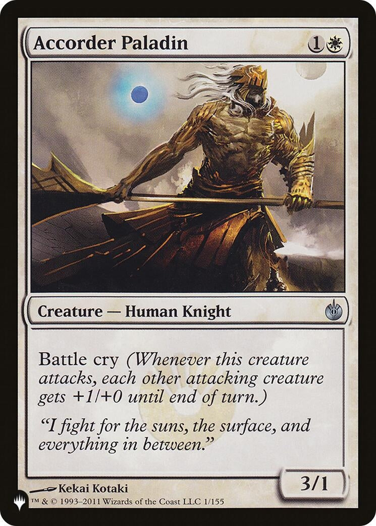 Image for Accorder Paladin (1/155) (LIST) - Magic: The Gathering