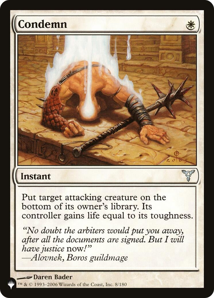 Image for Condemn (8/180) (LIST) - Magic: The Gathering